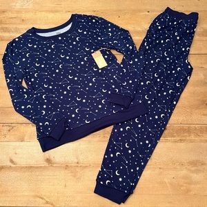 NEW Blis Blue Midnight Stars loungewear Pajama PJ Jogger set